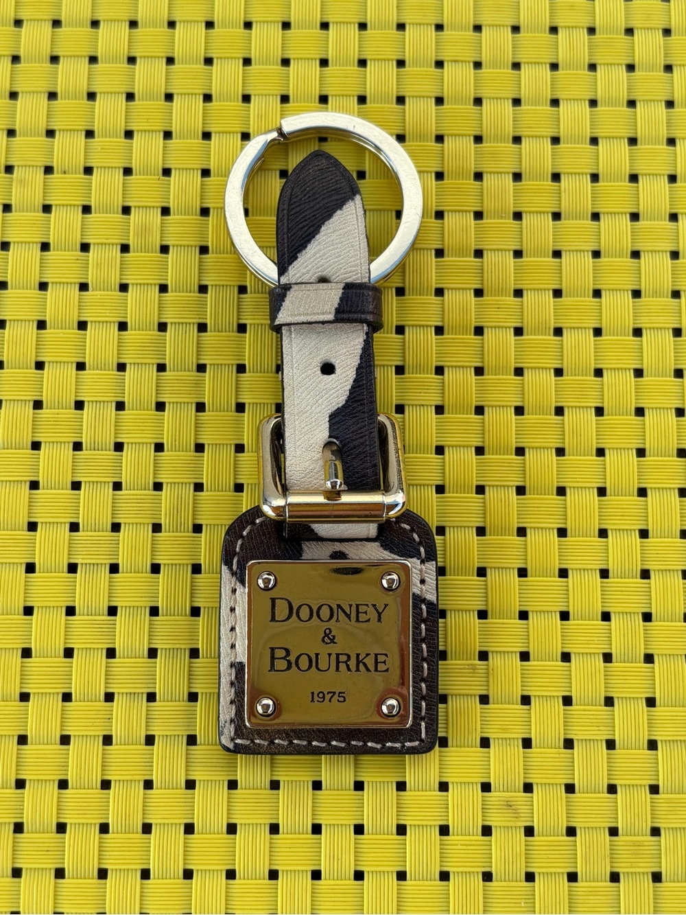 Dooney & Bourke Animal Print Leather Key Fob